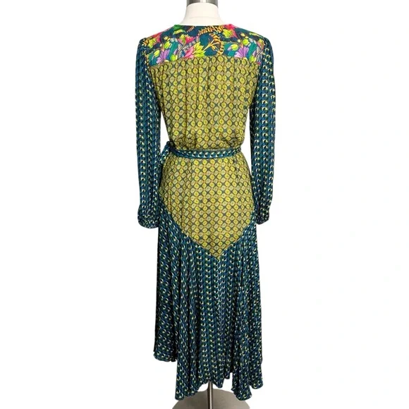 Anthropologie Bl^nk Romalie Printed Wrap Dress Size M - Picture 11 of 16